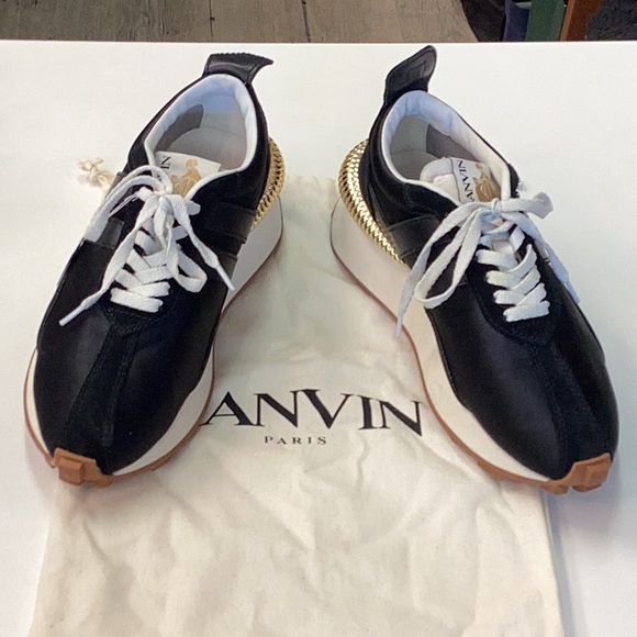Shoes - Lanvin Black Bumper Sneakers.